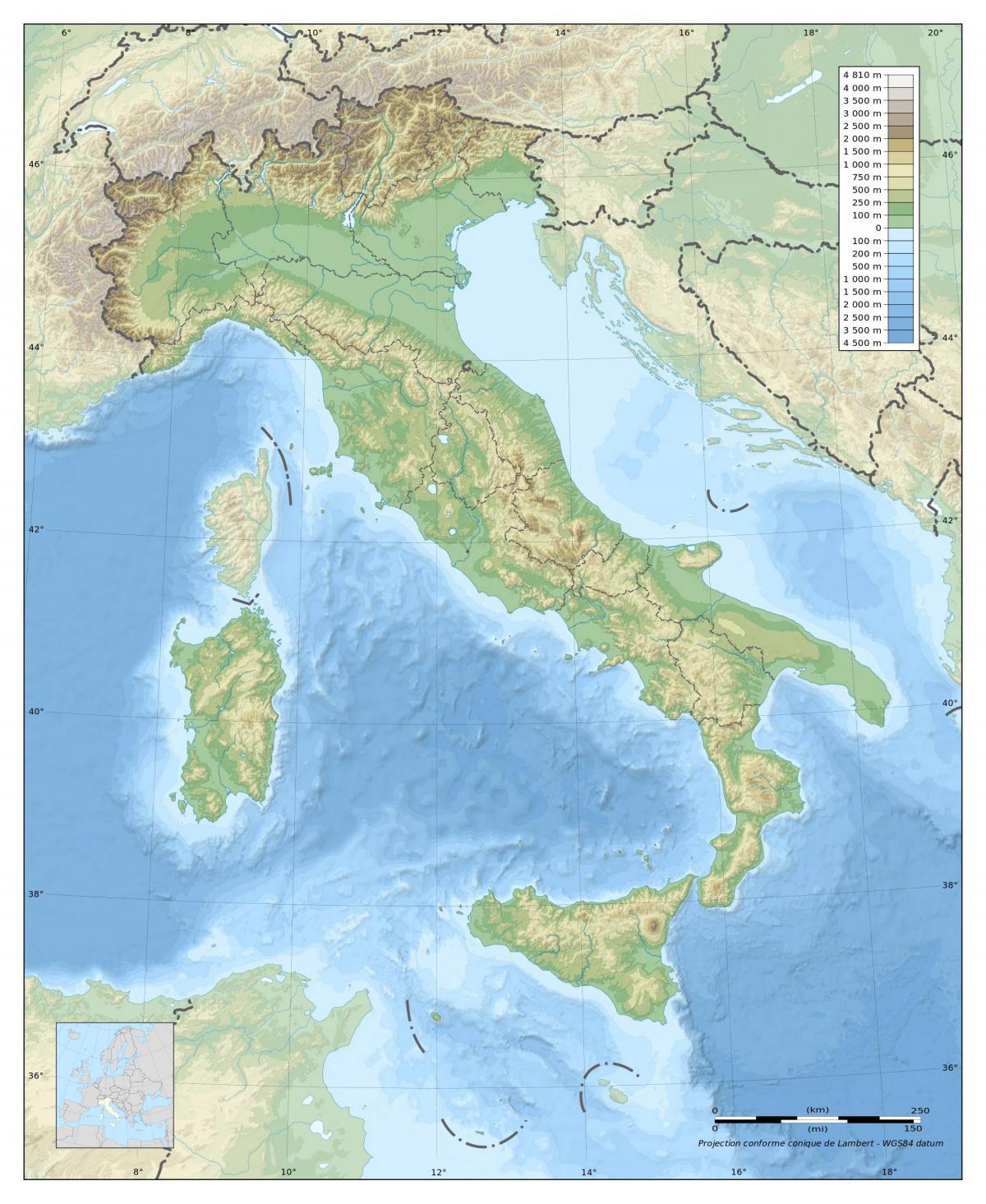 Italia mappa della discarica