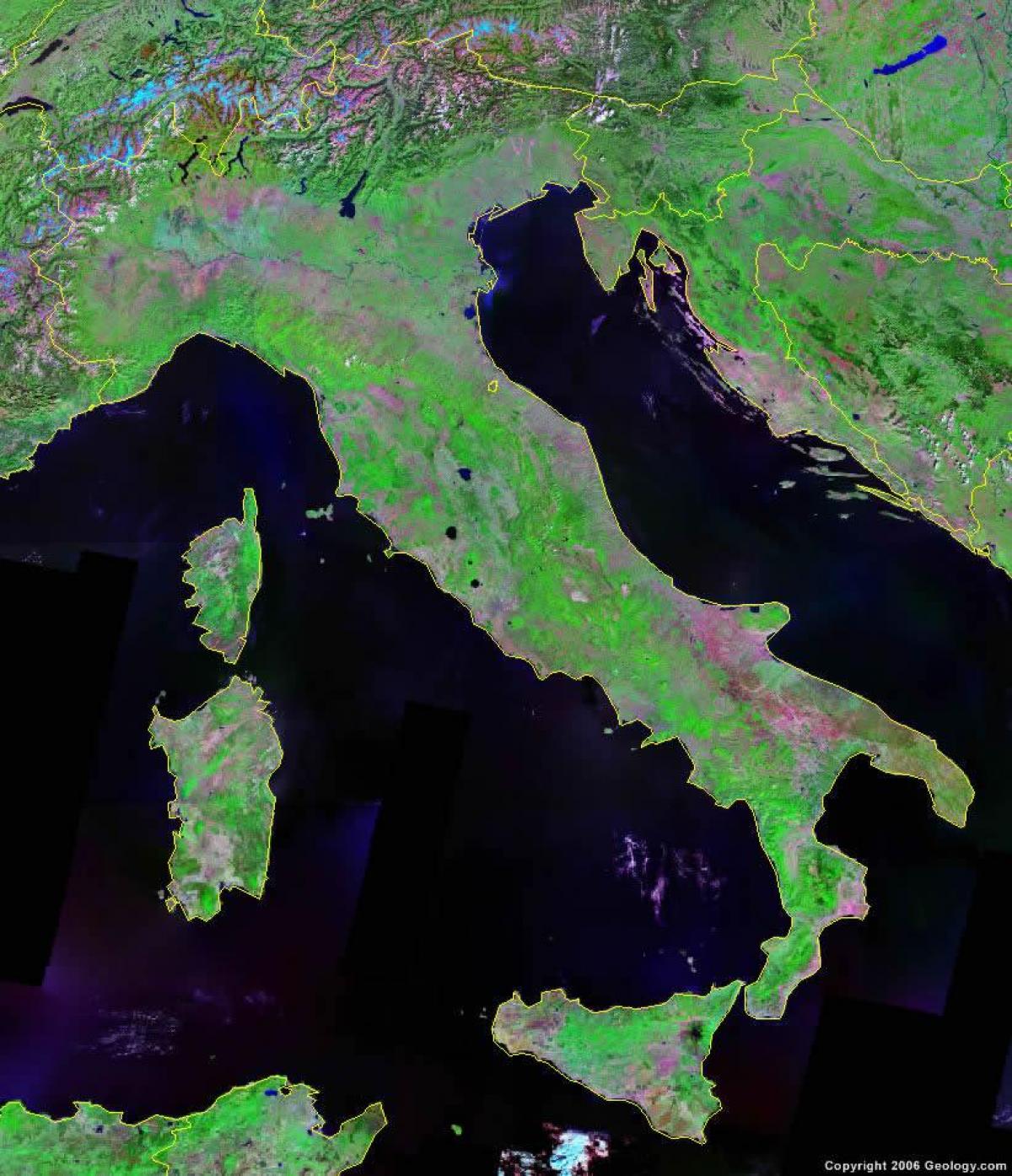 Italia vista cielo mappa