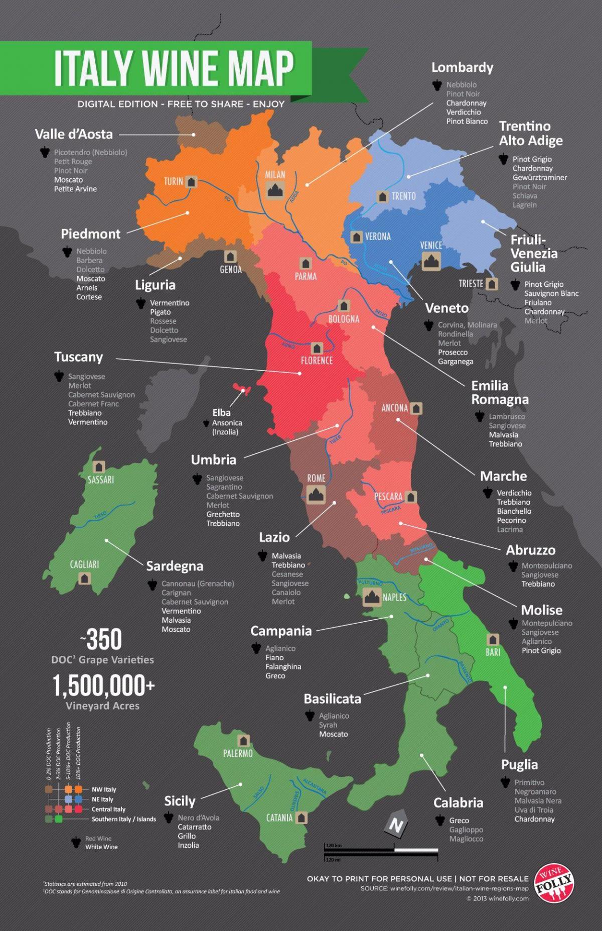 Mappa vigneti Italia